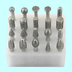 Набор головок алмазных из 20шт. D6,0, L60мм по камню и стеклу "CNIC" 
