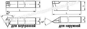 Резец Резьбовой  32х20х170 Т5К10 для наружной резьбы (Белгород) 