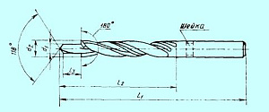 Сверло М 3 (D3,4 и d2,5) 180° ц/х Р6М5 "CNIC" 