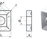 Пластина SNUM  - 190612  ВК8(В35) квадратная dвн=8мм (03114) со стружколомом