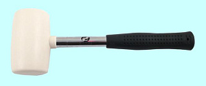 Киянка резиновая белая 0,5 кг  65х115мм (16oz) с металл. обрез. ручкой "CNIC" (HL0099) 