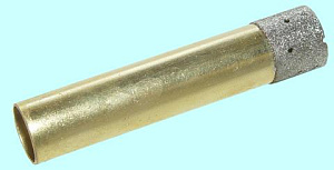 Сверло d10,5(10,0) трубчатое перфорированное с алмазным напылением АС20 125/100 2-слойное 1,28карат 