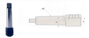Патрон Фрезерный с хвостовиком КМ2 с лапкой для крепления инструмента с ц/хв d12мм (TY05A-7) "CNIC" 