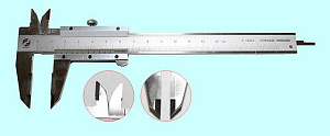Штангенциркуль 0 - 125 ШЦТ-I (0,05) с твердосплавными губками, с глубиномером "CNIC" (Шан 141-515S) нерж. сталь 