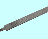 Рихтовочный плоский напильник 400мм с одинарной полукруглой насечкой  32504