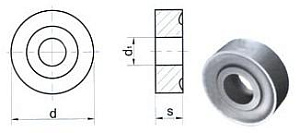 Пластина RNUM - 190400  Т15К6(YT15) круглая dвн=8мм (12114) со стружколомом "CNIC" 