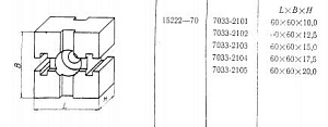 Прокладка квадратная 60х60х15 с 2-мя Т-образными пазами 12мм (7033-2103) ГОСТ15222-70 (восстановленная) 