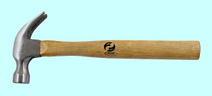 Молоток-гвоздодер 300 г. с деревянной эргономической ручкой  "CNIC" (HL0069) 