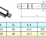 Оправка d1/2" / 3/8"-24UNF с цилиндрическим хвостовиком, для резьбовых патронов "CNIC" (1/2-3/8-24)