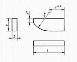 Пластина 21510 ВК8 (32х10х4х31,5) (для концевых и шпоночных фрез, зенкеров и цековок)