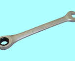 Ключ Рожковый и накидной  8мм с трещеткой хром-ванадий (сатинфиниш) #063 "CNIC"