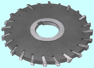 Фреза дисковая 3-х сторонняя 160х16х50, Z=12 тв. сплав, со вставными ножами, с разнонаправленными зубьями 