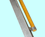 Полутерок алюминиевый 800 х 60 мм для наружного угла с деревянной ручкой