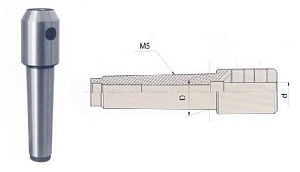 Патрон Фрезерный с хвостовиком КМ2 (М10х1,5) для крепления инструмента с ц/хв d 8мм (TY05A-6) "CNIC" 