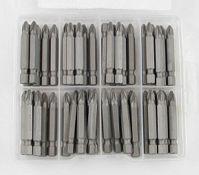 Биты крестовые PZ2х 50мм CrV "CNIC" в упаковке 48 шт. 