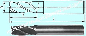 Фреза Концевая d 9,0х19х69 ц/х Р6М5К5 Z=4 "CNIC" dхв-10мм 