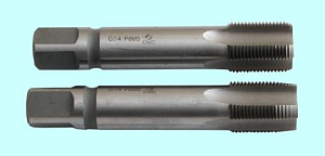 Метчик G 1 3/8" Р6М5 трубный цилиндрический, м/р. комплект из 2-х шт. (11 ниток/дюйм) ГОСТ3266 