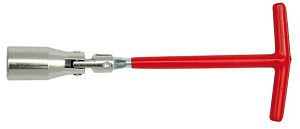 Ключ Торцевой свечной шарнирный 21мм с Т-образной ручкой хром (57210) 