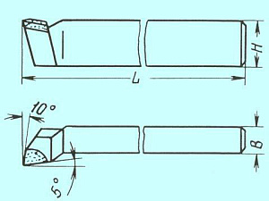 Резец Подрезной отогнутый 32х20х170 Т15К6 