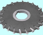 Фреза дисковая 3-х сторонняя 200х16х50, Z=20 Р6М5 со вставными рифлеными ножами, с разнонапрвленными зубьями