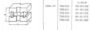 Подкладка прямоугольная 60х45х12,5 с 2-мя Т-образными пазами 12мм (7033-2122) ГОСТ15226-70 (восстановленная) 