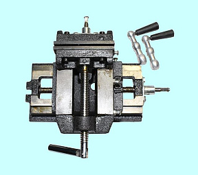 Тиски Станочные 125мм координатные с 2-мя суппортами LTCV125 "CNIC" 