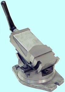 Тиски Станочные глобусные 100мм поворотные, ход  80мм, шкала-град., закр.винт Q41(QHK)100 "CNIC" 