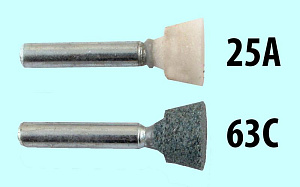 Головка абразивная 40х10х6 DW(ГУ) 25А F60(25Н) O(СТ1) с хвостовиком "CNIC" 