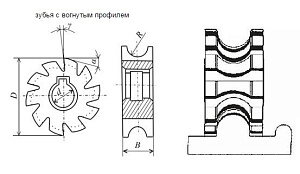 Фреза Вогнутая 125х55х32 R18,0 Р6М5 Z=12 "CNIC" 