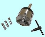 Патрон токарный d  80 мм 3-х кулачковый с хвостовиком КМ5 с лапкой, кулачки К11 "TLX"