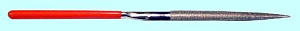 Надфиль Алмазный полукруглый L140х3 с обрезиненной ручкой "CNIC" 