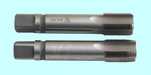 Метчик G 7/8" Р18 трубный цилиндрический, м/р. комплект из 2-х шт. (14 ниток/дюйм) ГОСТ3266 