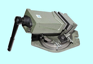 Тиски Станочные глобусные 125мм поворотные, ход 95мм, шкала-град., закрытый винт LTH125K "CNIC" 