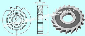 Фреза дисковая пазовая  100х16х32 Р6М5, Z =20 