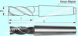 Фреза Концевая d28,0х 90х192 к/х  Р6АМ5  Z=6 КМ3 "CNIC" 