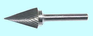 Борфреза тв.спл. конич.  d12х25х6х65 28° спиральная насечка (М12 25М06) "CNIC" 