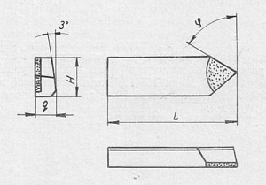Нож 2020-0007 к торцевой фрезе d400-630мм правый, угол 60° Т5К10 80х32х18мм 
