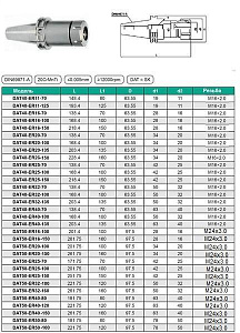 Патрон Цанговый с хвостовиком 7:24-50 ГОСТ 25827 исп.2  для станков с ЧПУ под цанги ЕR20 (DAT50-ER20-100) "CNIC" 