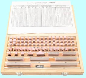 Наборы концевых мер длины № 2, кл.точн.0 (38 мер от 1,005 до 100мм) "TLX" (ALDS 38) 
