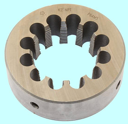 Плашка Коническая дюймовая   К 2"(NPT), 11 1/2 ниток/дюйм, dнар.105мм Р6АМ5 "TLX" 