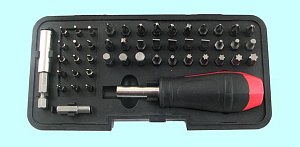 Набор бит из  48 шт. сталь CrV с рукояткой и магнитным держателем (WX-MP48) "CNIC" 