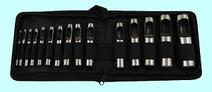 Набор высечек (пробойников) из 15-ти шт. от 3 до 25мм в сумке "CNIC" (ОТ212) 