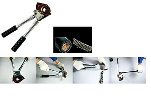 Ножницы секторные для резки стального троса d до 20мм  J14 с телескоп.руч. 40х130х340 