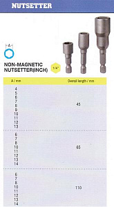 Головки торцевые  6х 65мм CrV в упаковке 2 шт. хвостовик Е1/4 "CNIC" 