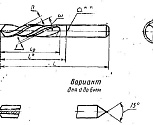 Сверло d  3,6 х15х 50  ц/х Р18 короткое левое