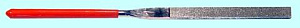 Надфиль Алмазный плоский L160х4 тупоносый с обрезиненной ручкой "CNIC" 