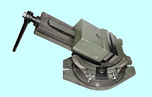 Тиски Станочные глобусные 125мм поворотные, ход 140мм, шкала-град., открытый винт LTB125K "CNIC" 